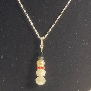 ✔️✔️Whimsical Crystal Snowman Necklace